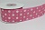 Лента тканевая 4 см 10 ярд "Цветочек" розовая
