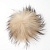 Натуральный меховой помпон с ниточкой 10 см молочно-бежевый