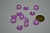 Пуговица 15 мм ромашка сиреневая 50 шт