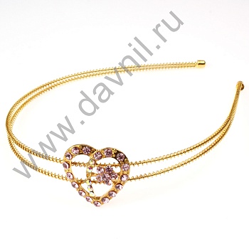 М2-6 сердце с цветком розовыми