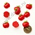 Кабошон "яблоко" d=17 мм 20 шт. красный