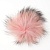 Натуральный меховой помпон с ниточкой 10 см светло-розовый
