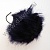 Искусственный меховой помпон 12 см  тёмно синий 20																													