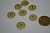 Пуговица 15 мм под металл золото 20 шт