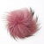 Натуральный меховой помпон с ниточкой 8 см лиловый