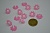 Пуговица 15 мм ромашка розовая 50 шт