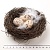 Гнёздышко с 3 яйцами и перьями 15 см