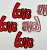 Термонаклейка "LOVE" 10 шт 