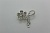 Брошь цветок из страз  1 шт серебро