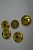 Пуговица 25 мм под металл золото 10 шт 186