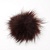 Натуральный меховой помпон с кнопкой 8 см коричневый