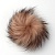 Натуральный меховой помпон с ниточкой 10 см бежевый