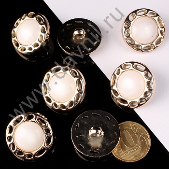 К106-84Ф белая в золотой оправе