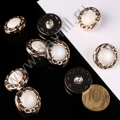 К106-85Ф белая в золотой оправе