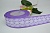 Лента атласная 4 см 25 ярдов с кружевным рисунком сиреневая