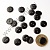 Пуговица 12 мм черная 50 шт