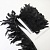 Перо петуха на ленте 15 см 5 метров чёрное